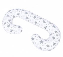 Slika od XXL C jastuk za dojenje, bijele sa zvijezdama