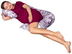 Slika od Jastuk za dojenje tip C- Boho ružičasta