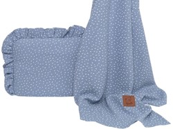 Slika od Infantilo Muslin ljetni set DOTS Blue- jastuk i prekrivač
