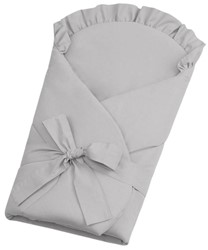 Slika od Infantilo Mekani pamučni jastuk s volanom Sivi